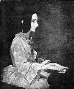 Painting of Lovelace seated at a piano, by Henry Phillips (1852).