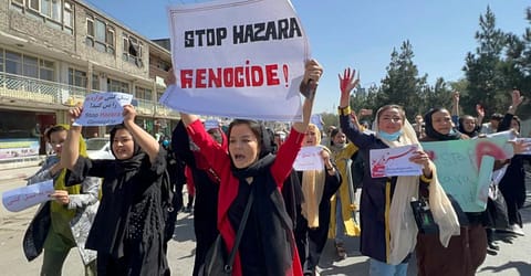 Afghan Women Protest in Response to Kabul Bombing Slide 1 (RFE_RL)