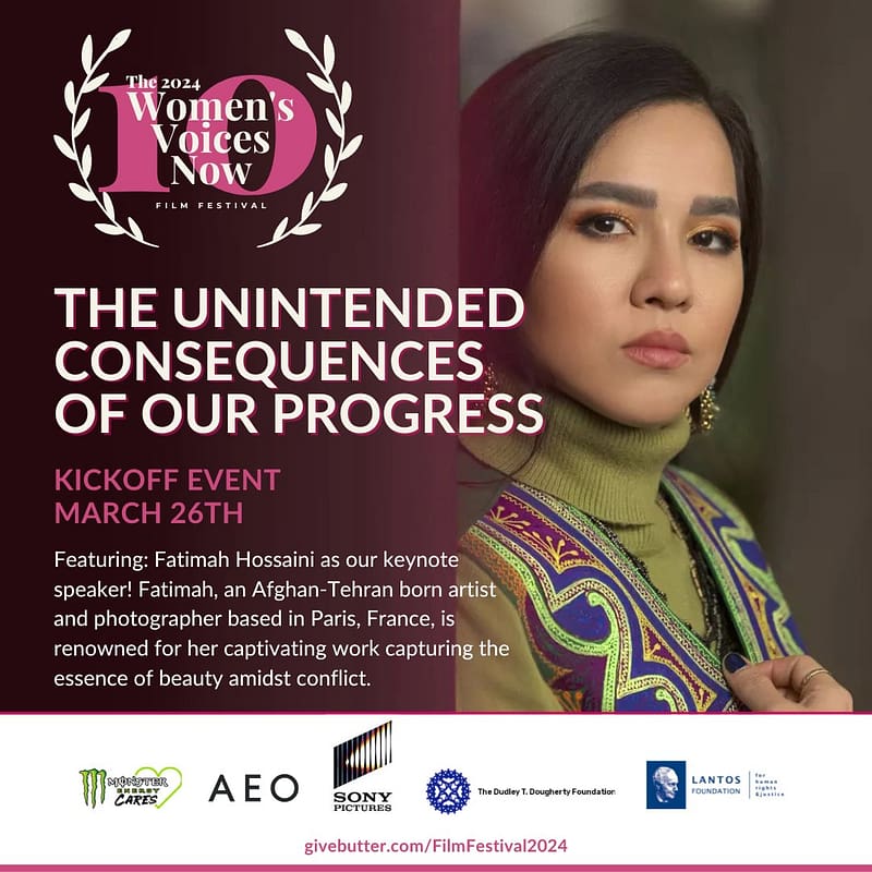 Women's Voices Now 2024 Film Festival KICK OFF with Fatimah Hossaini