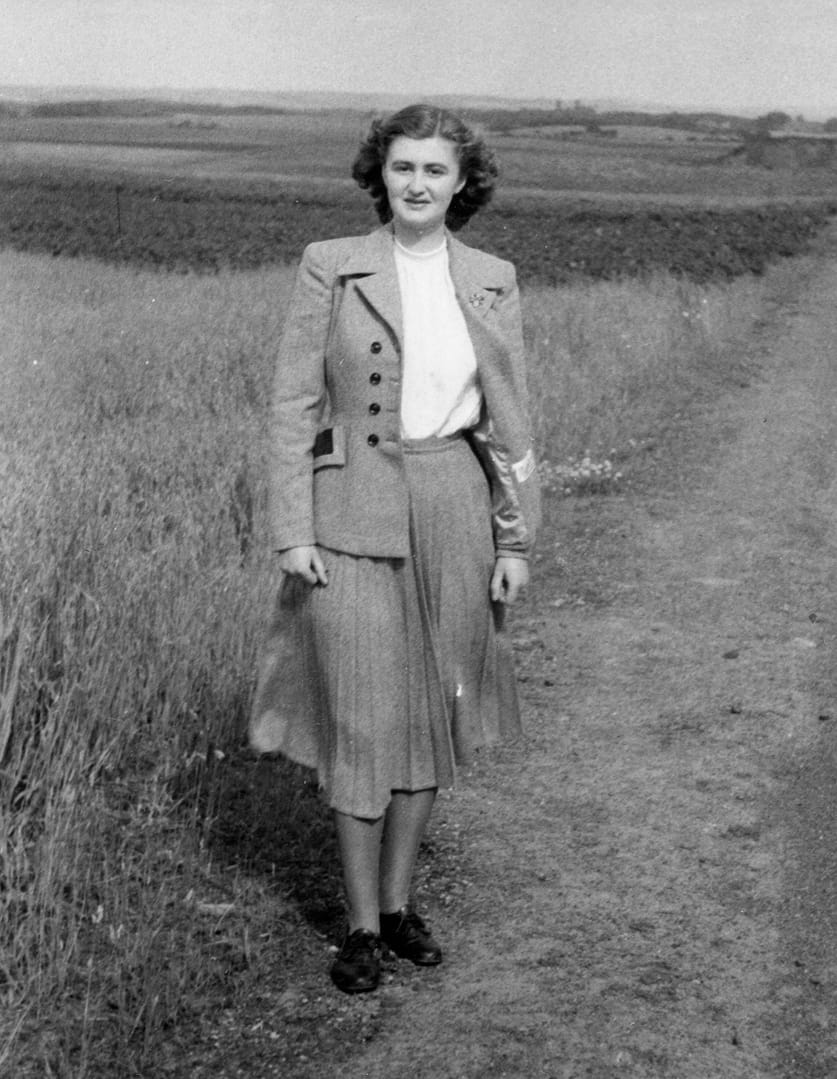 Photograph taken of June Hart in Scotland, c1950. Credit - Joyce Almeida. Almeida grew up very close to Alexandra Park, a public park in the East End of Glasgow.