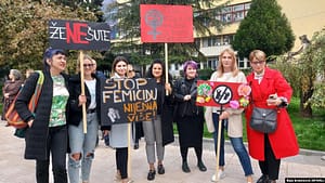 Slide 1_ Sejla Ibrahimovic (RFE_RL) Bosnian Women March to End Abuse and Femicide