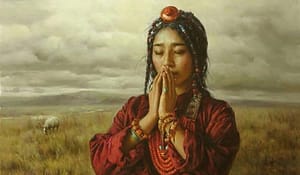 The Tibetan Girl - Huaqing Jin