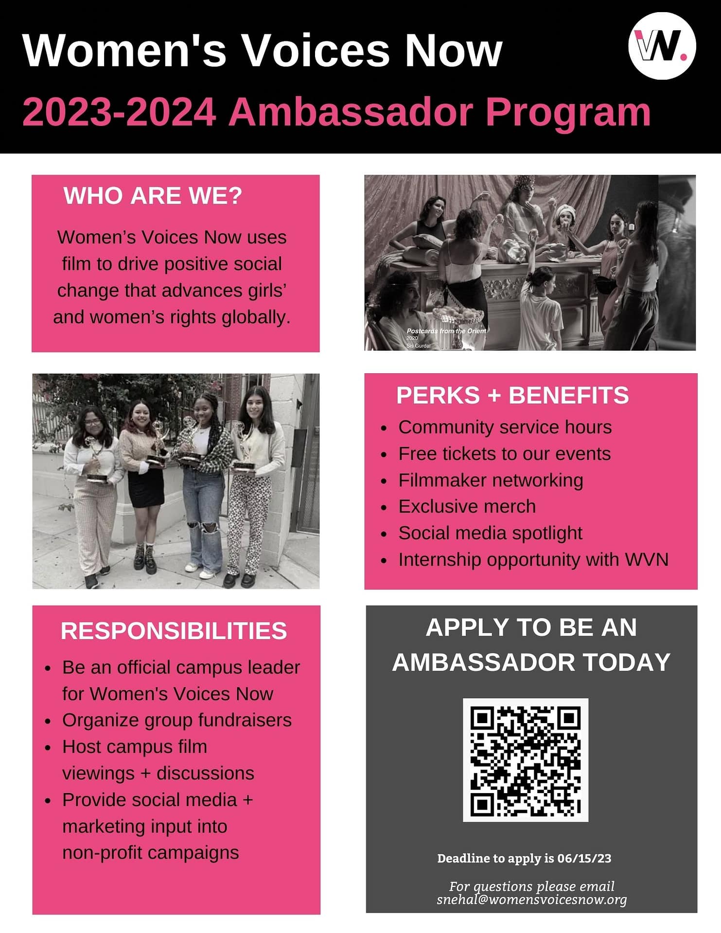 20232024 Campus Ambassador Program Women's Voices Now